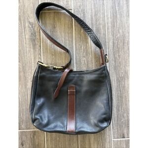 CORONADO Bison Leather Crossbody Shoulder Strap Concealed Carry Bag‎ Black Brown